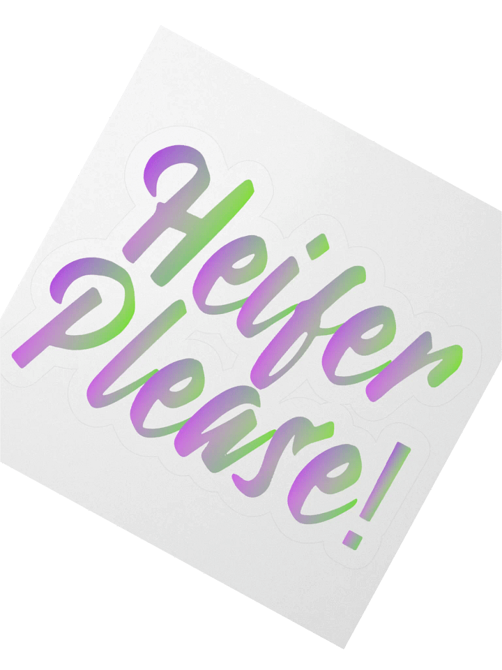 Heifer Please! Gradient Kiss Cut Stickers product image (5)