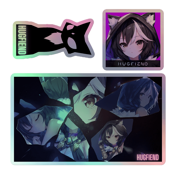 HugMerch Revamp Mini Holographic Sticker Set product image (1)