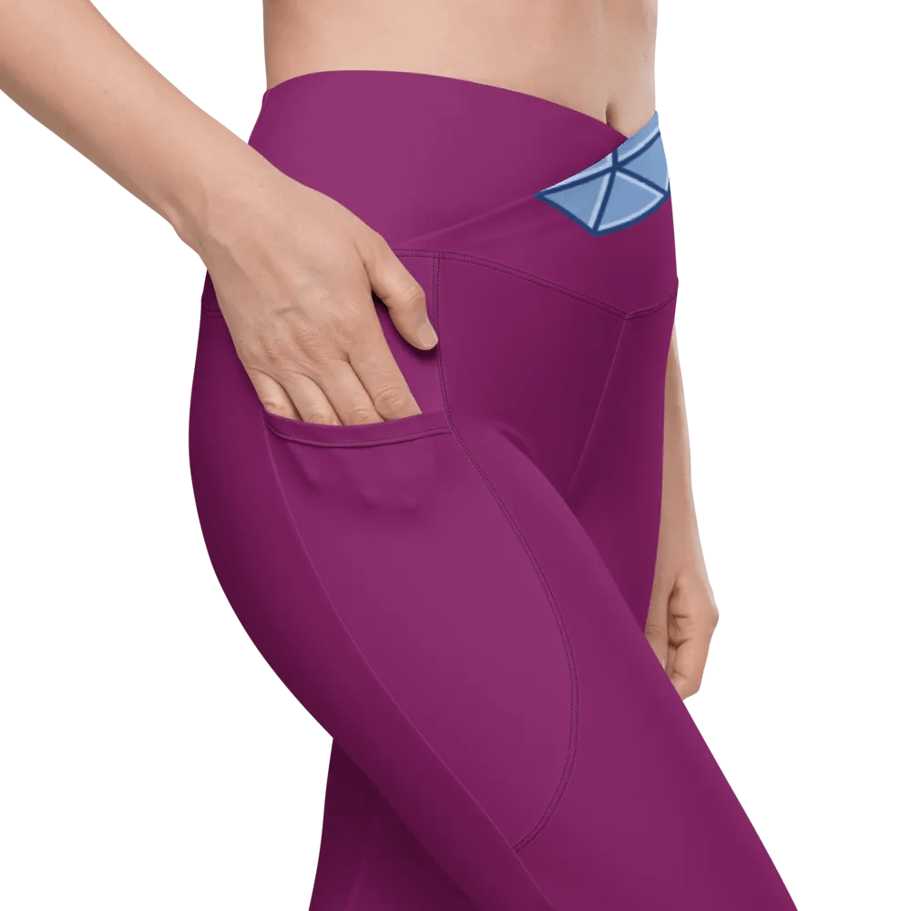 Sunset Purple Crossover Leggings with Pockets product image (8)