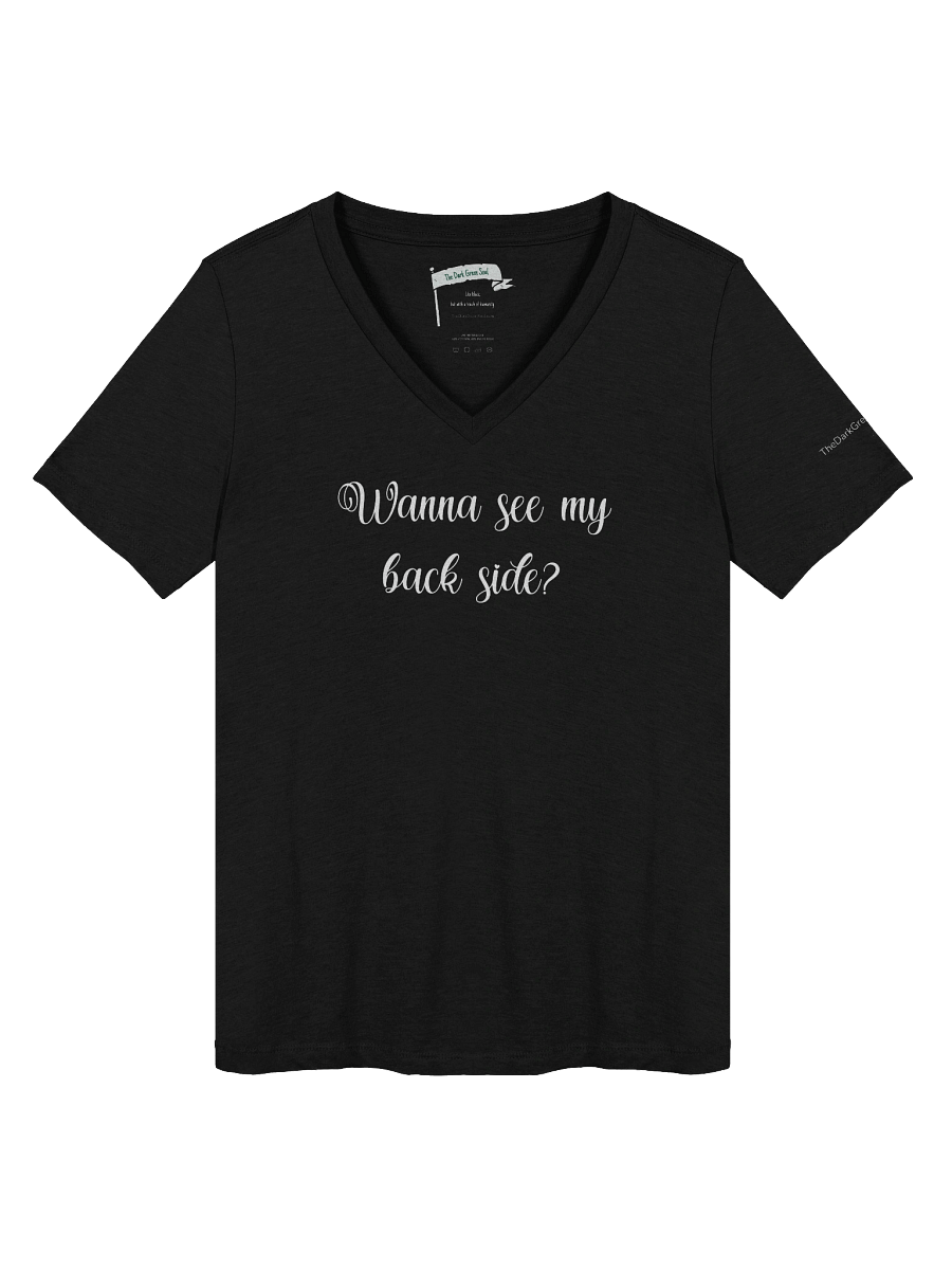 Wanna See My Back Side White - Women's V-Neck Tee product image (7)