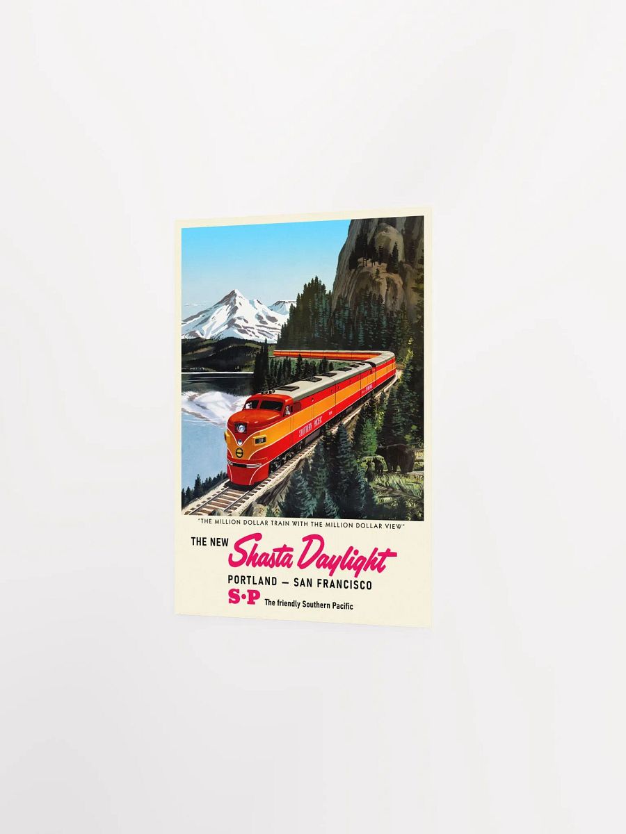 Shasta Daylight, USA, 1960s — retro train poster, vintage train art, train print, retro travel wall art product image (7)