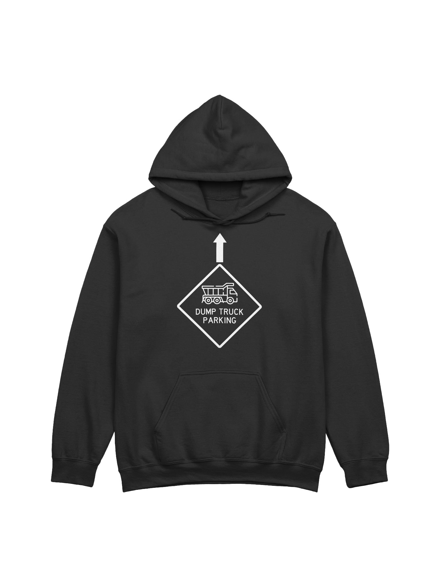 Dump Truck Parking Black Hoodie product image (1)
