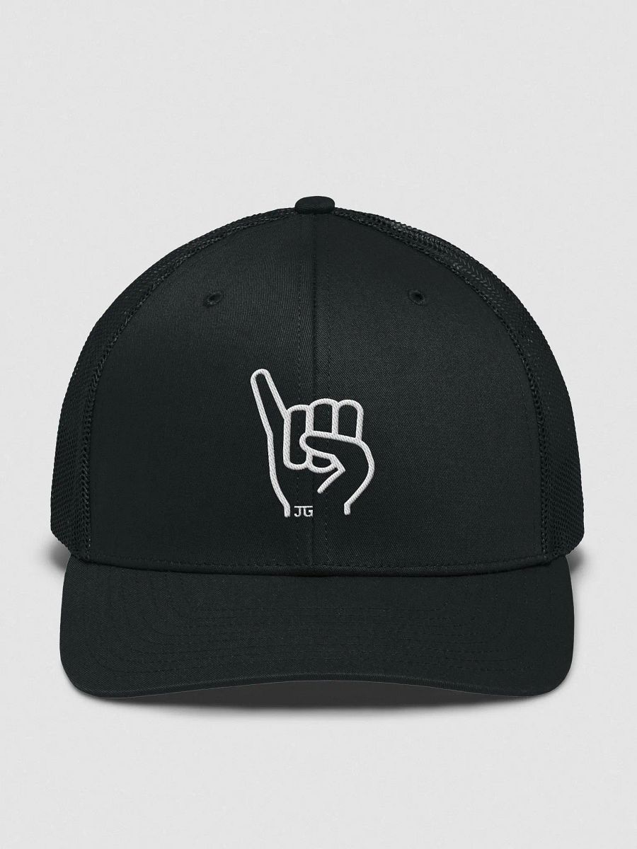 Pinkies Up Trucker Hat White Embroider product image (1)