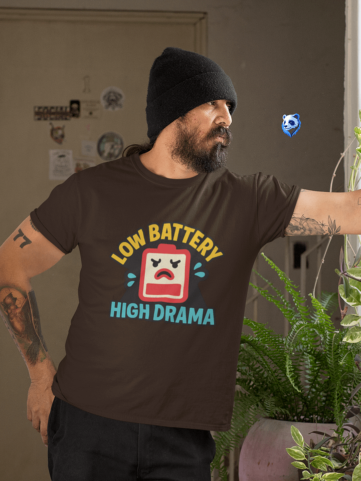 Low Battery, High Drama | Funny Gen Z T-Shirt product image (2)