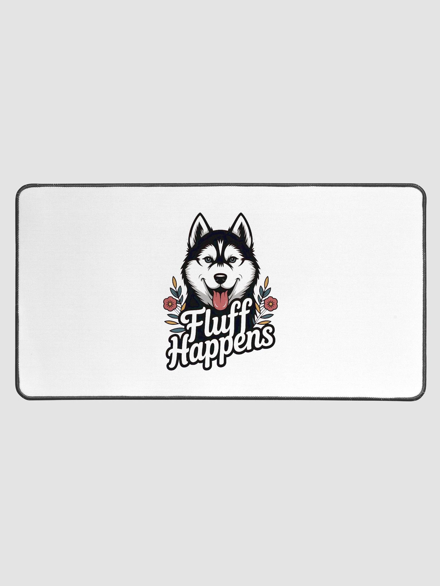 Fluff Happens Siberian Husky Desk Mat product image (1)