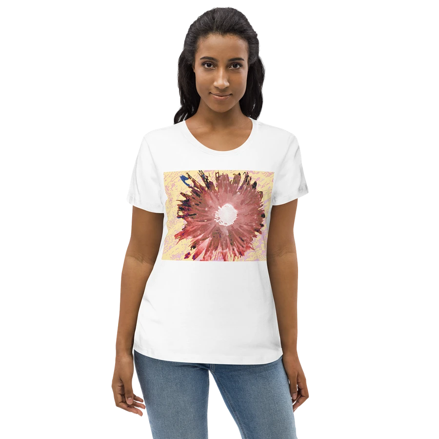 Abstract Pink Daisy Light on a Pink Patterned Background Women's T Shirt product image (10)