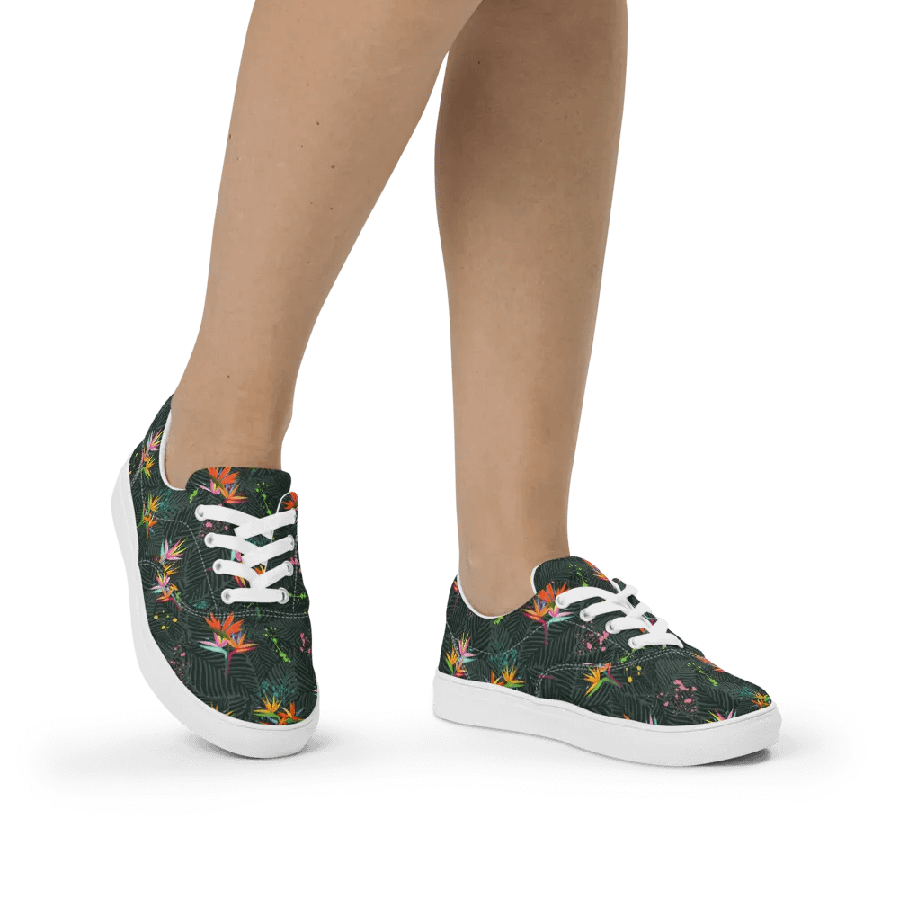 Birds of Paradise Lace-Up Canvas Shoes product image (2)