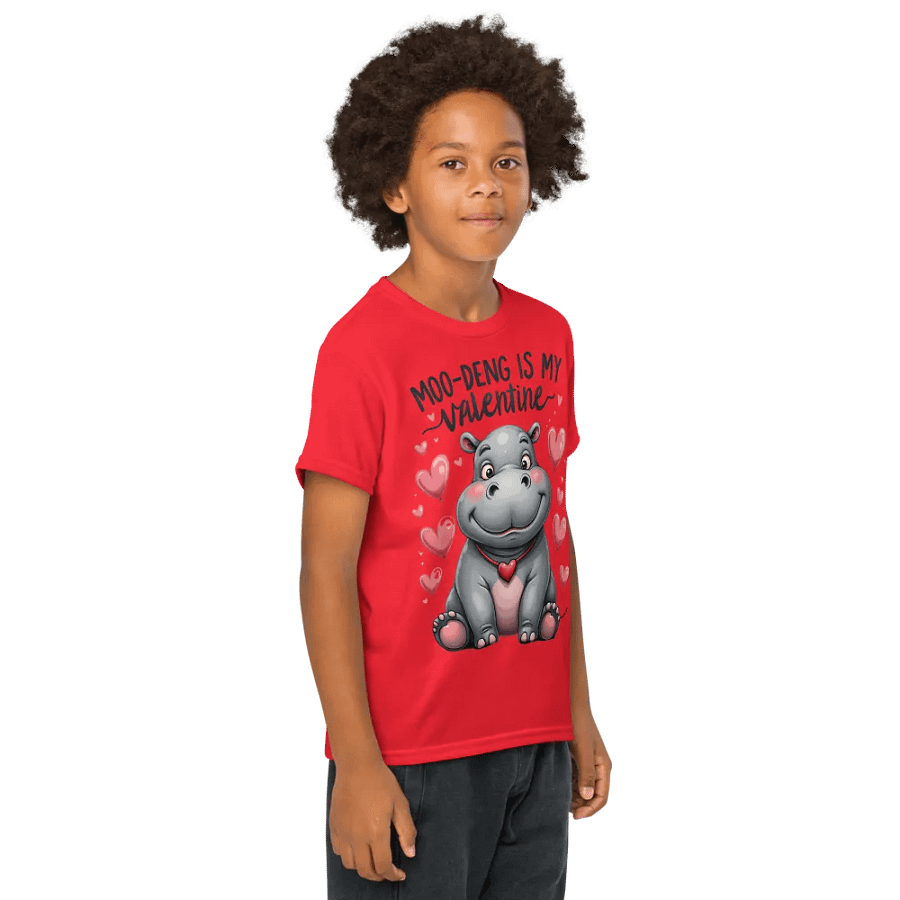 Moo-Deng is My Valentine Youth Tee product image (28)