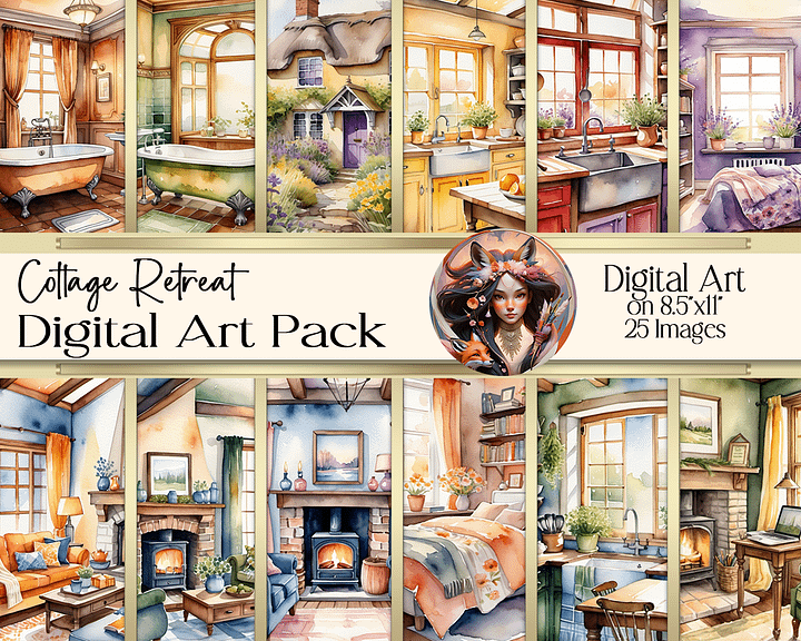 Cottage Retreat Digital Art Collection product image (1)