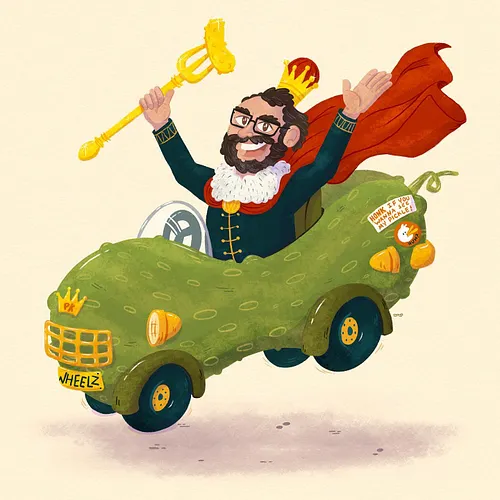 The idea of drawing this doofus @anthonywheelerart in a Richard Scarry style pickle car was too much to resist. I present The...