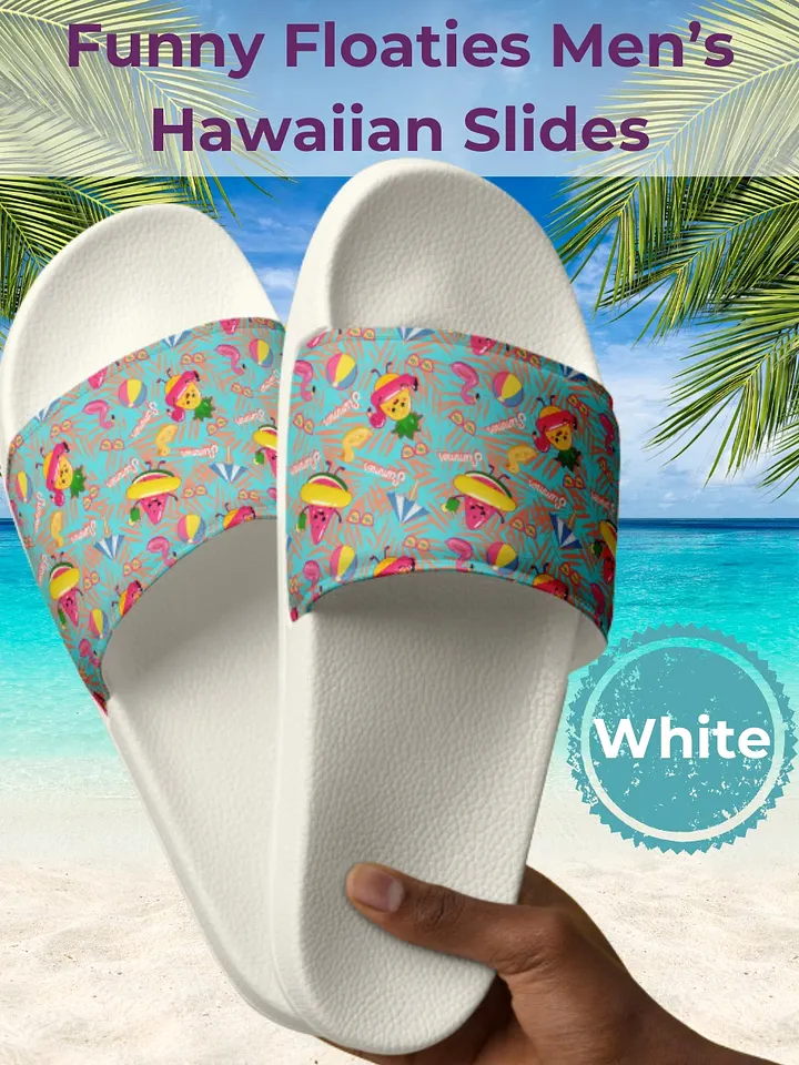 Funny Floaties Summer Hawaiian Men's Slides product image (1)