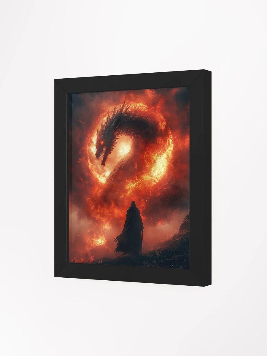 Fire dragon wanderer - Framed High Quality Matte Poster product image (21)