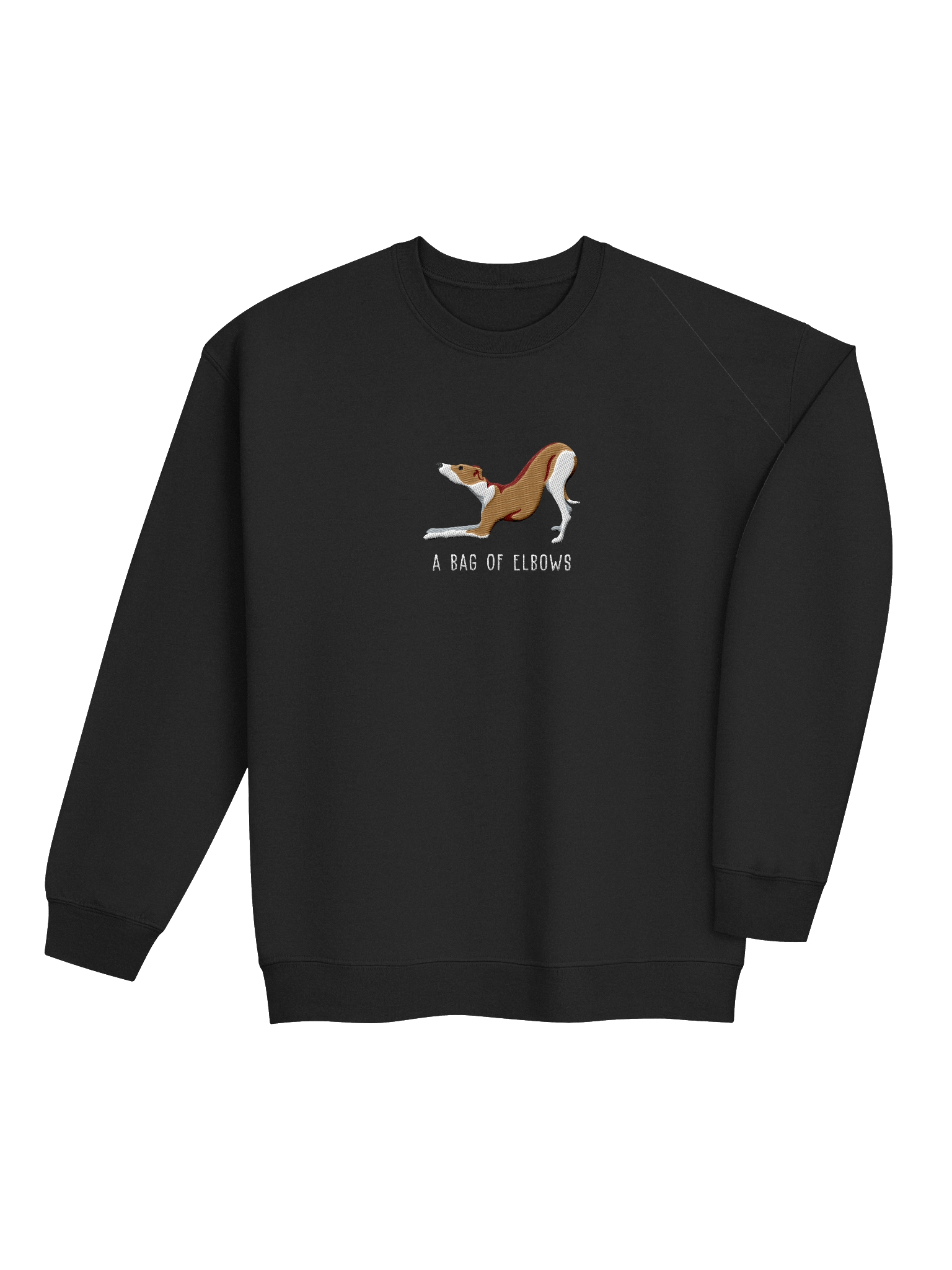 A Bag of Elbows Sweatshirt (Embroidered) of an Italian Greyhound(Tan & White) product image (20)