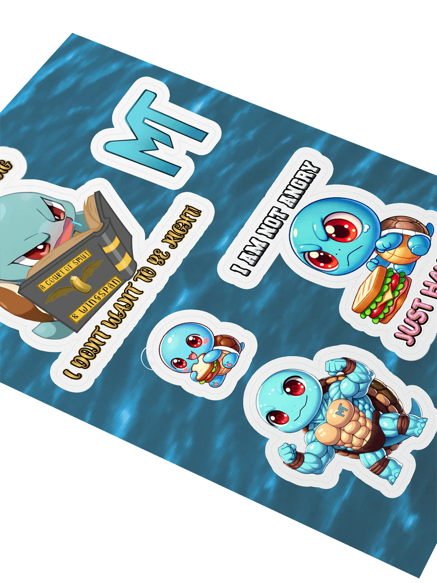 The Light Blue Red-Eye Turtle Sticker Collection #1 product image (2)