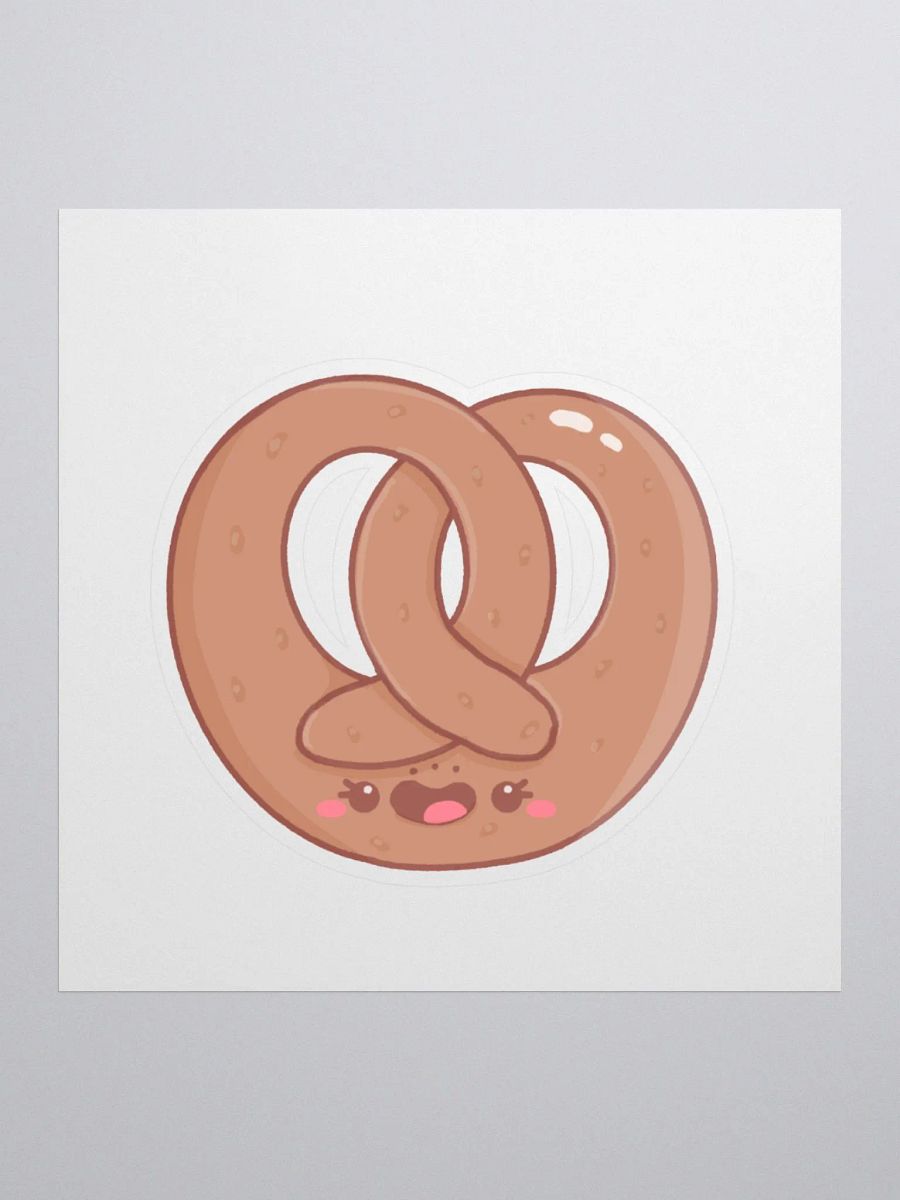 Cute Kawaii Chunky Pretzel Kiss Cut Sticker product image (3)
