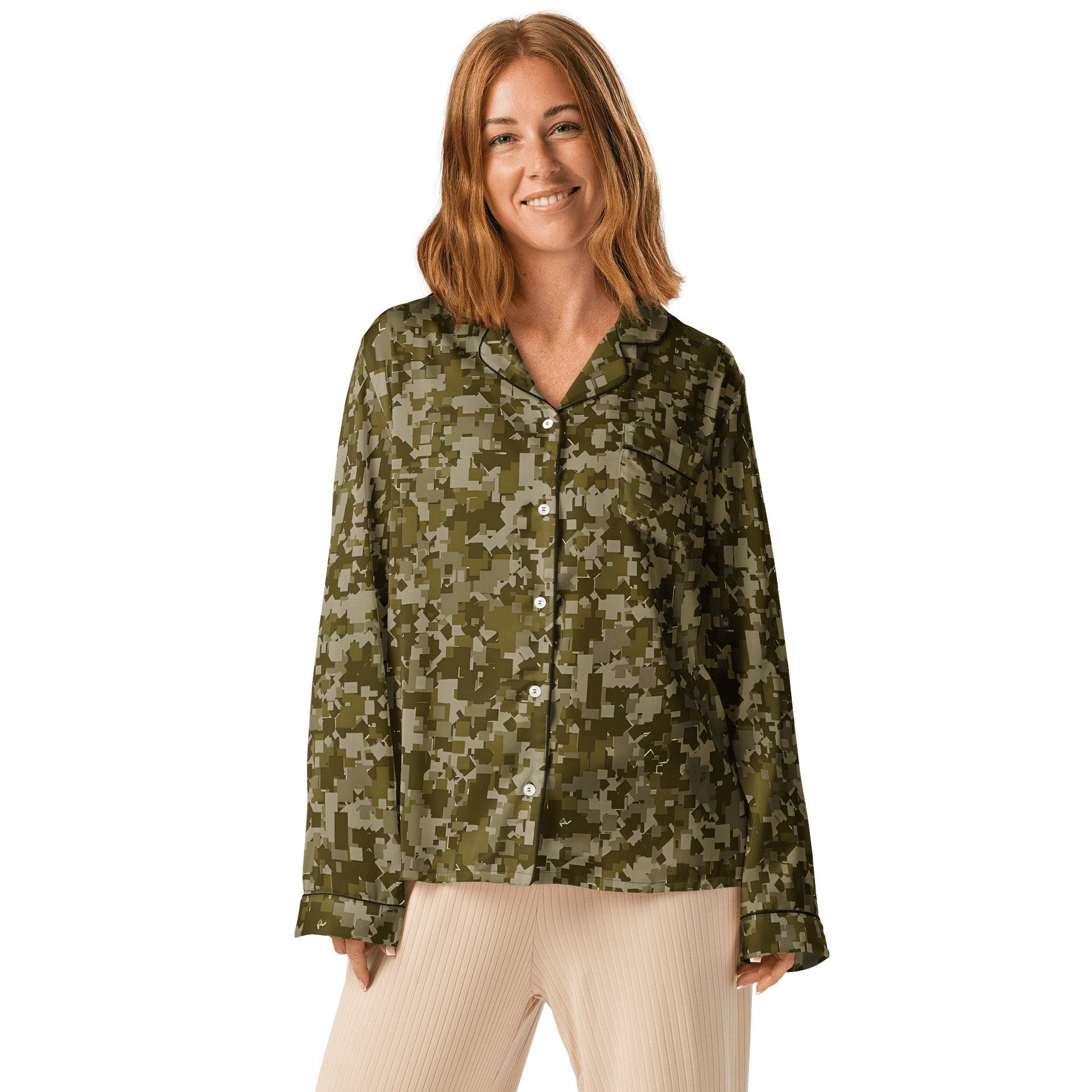 Pixelated Camo Dream Women's Pajama Top product image (1)