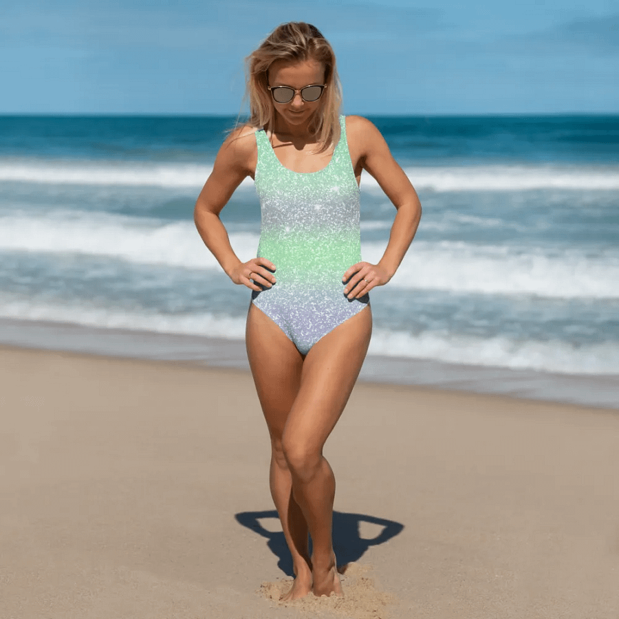 Glitter Unicorn Texture Design One Piece Swimsuit (3) product image (3)