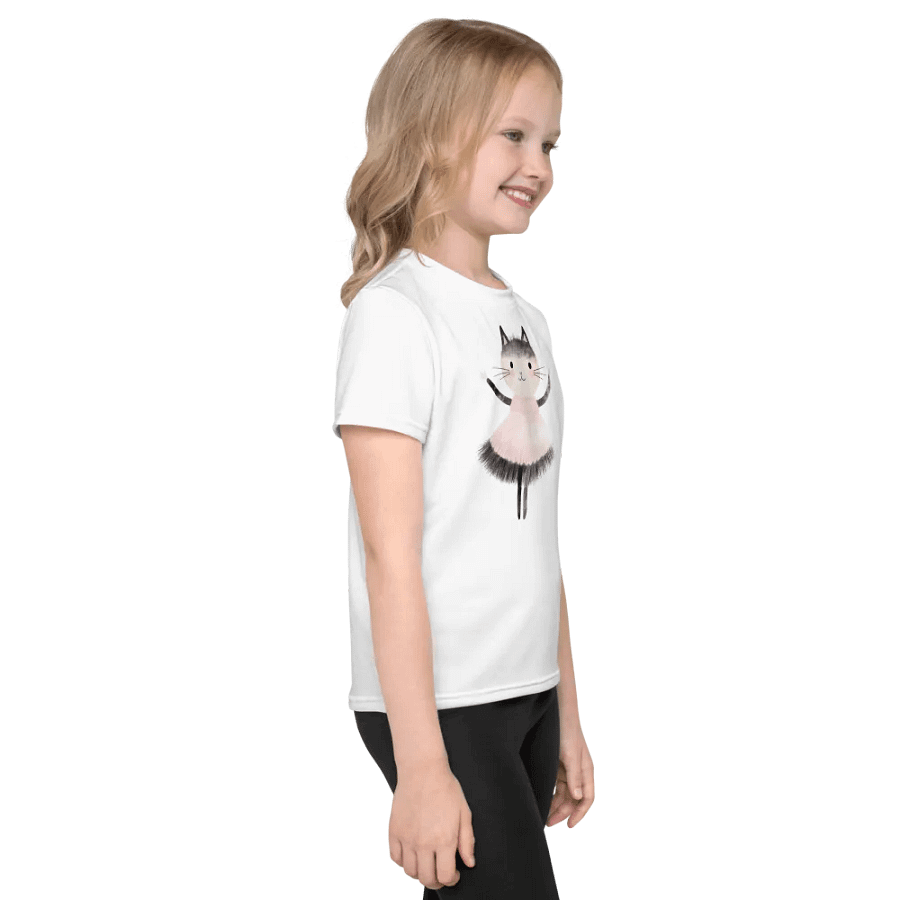 Girl's Purrfect Ballerina Printed T-Shirt product image (2)
