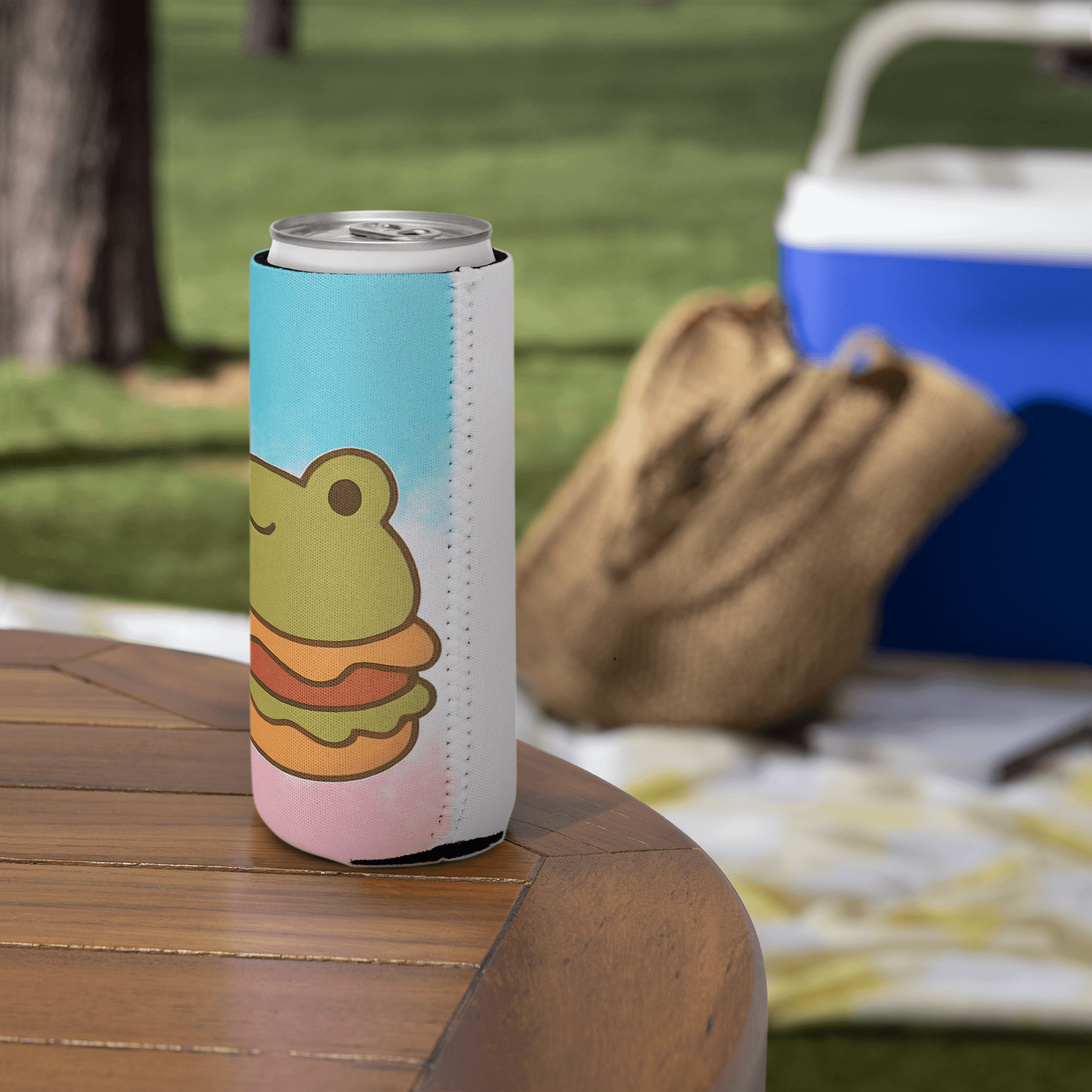 Frogburger Coozie Can Cooler 🐸🍔 product image (5)
