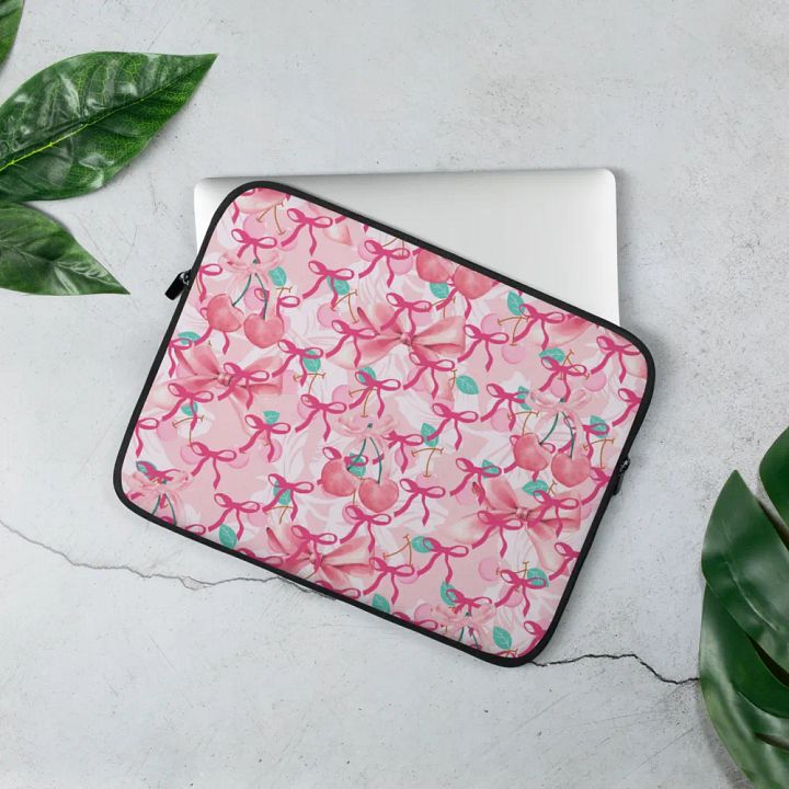 Cherry Delight Laptop Sleeve for feiminine ladies and girls product image (3)