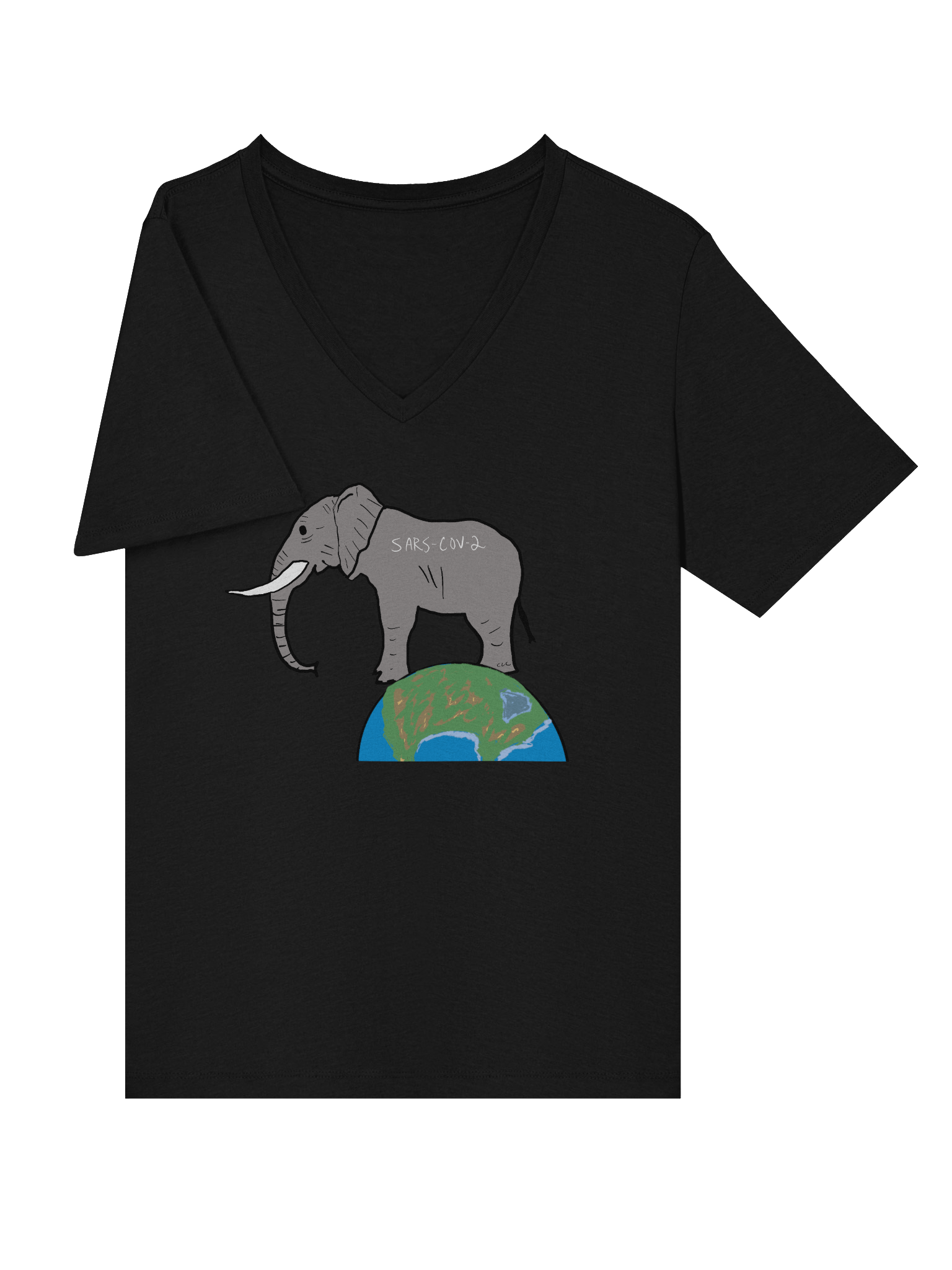 Elephant In The Room v-neck tee product image (30)