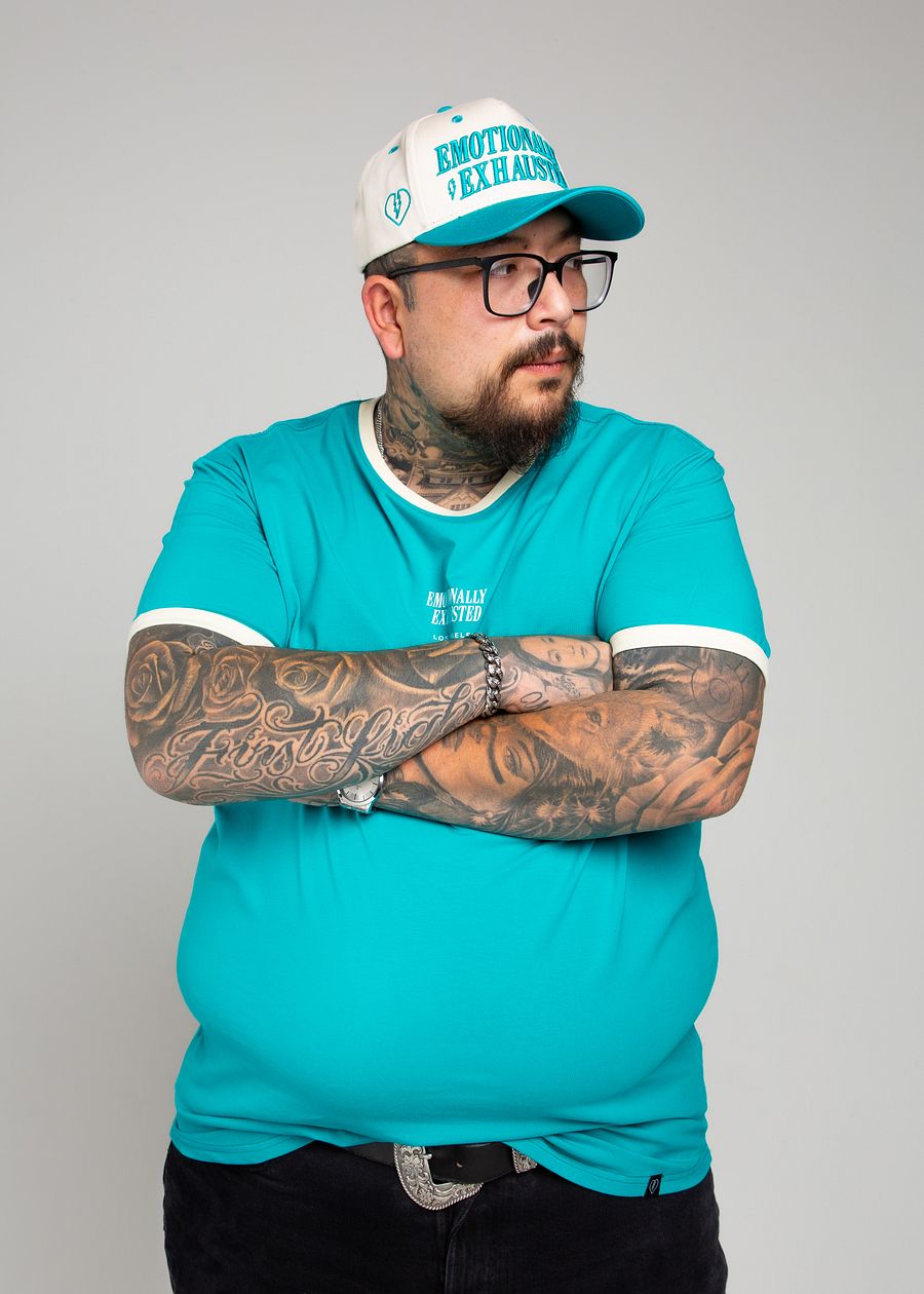 Emotionally Exhausted A-Frame Snapback - Teal product image (5)