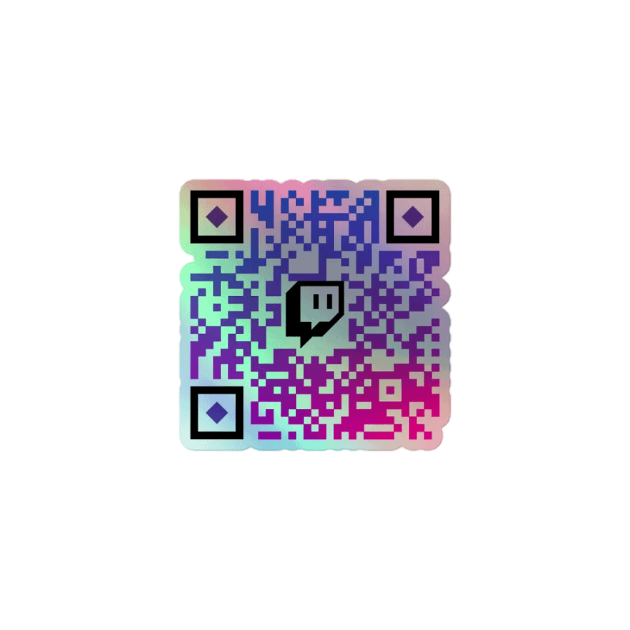 MA: Twitch QR Code Holographic Sticker product image (1)