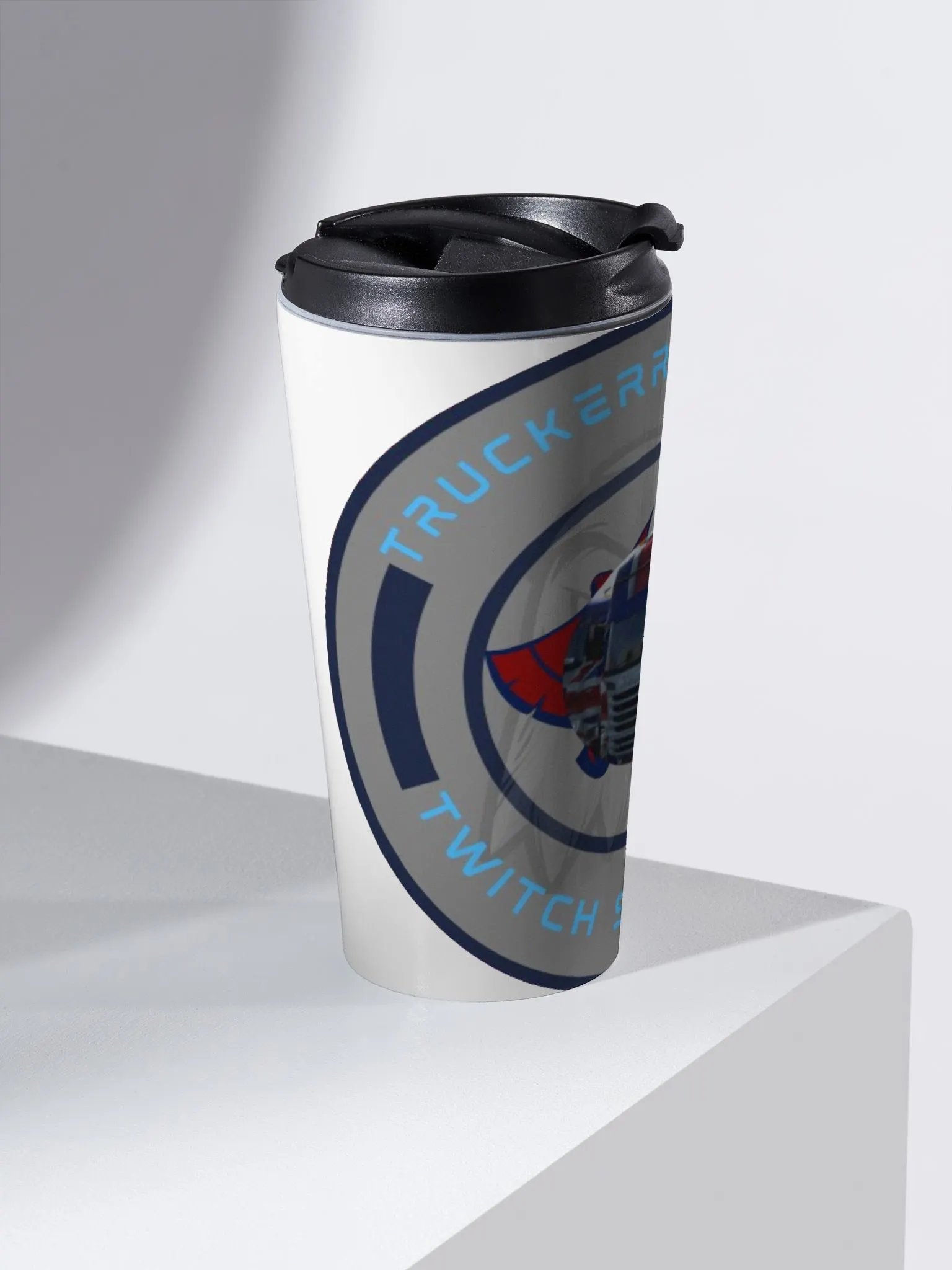 Optimus Prime Inspired Truck Logo Stainless Steel Travel Mug product image (2)