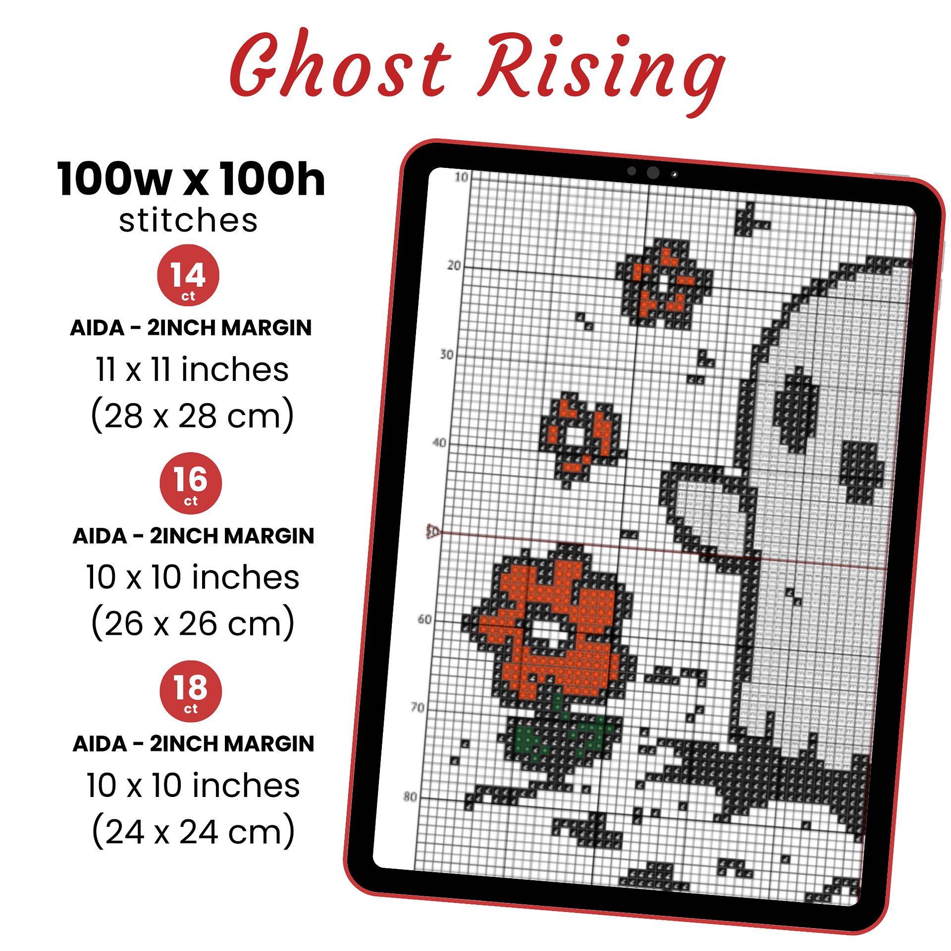 Ghost Rising Cross Stitch Pattern product image (2)