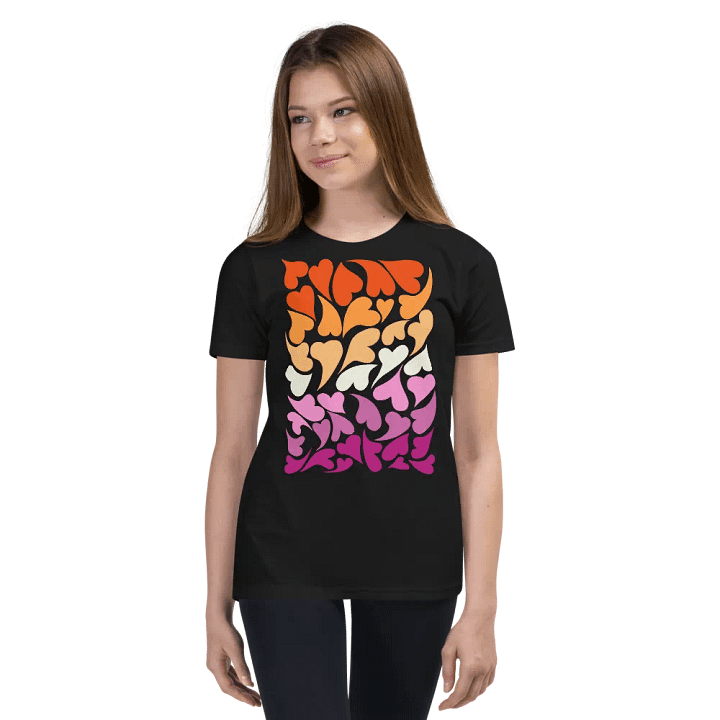Nestled PRIDE Lesbian T-shirt (Youth) product image (5)