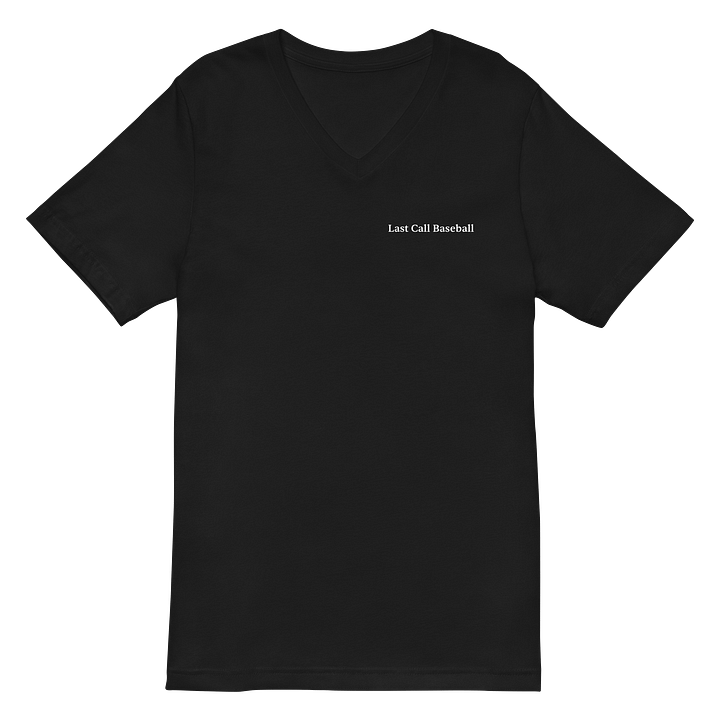 Last Call Baseball Men's Black V-Neck T-Shirt product image (2)