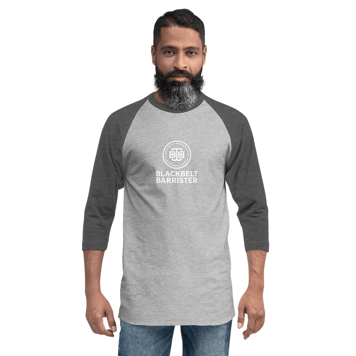 BBB Raglan Baseball ¾ Sleeve Tee Grey product image (2)