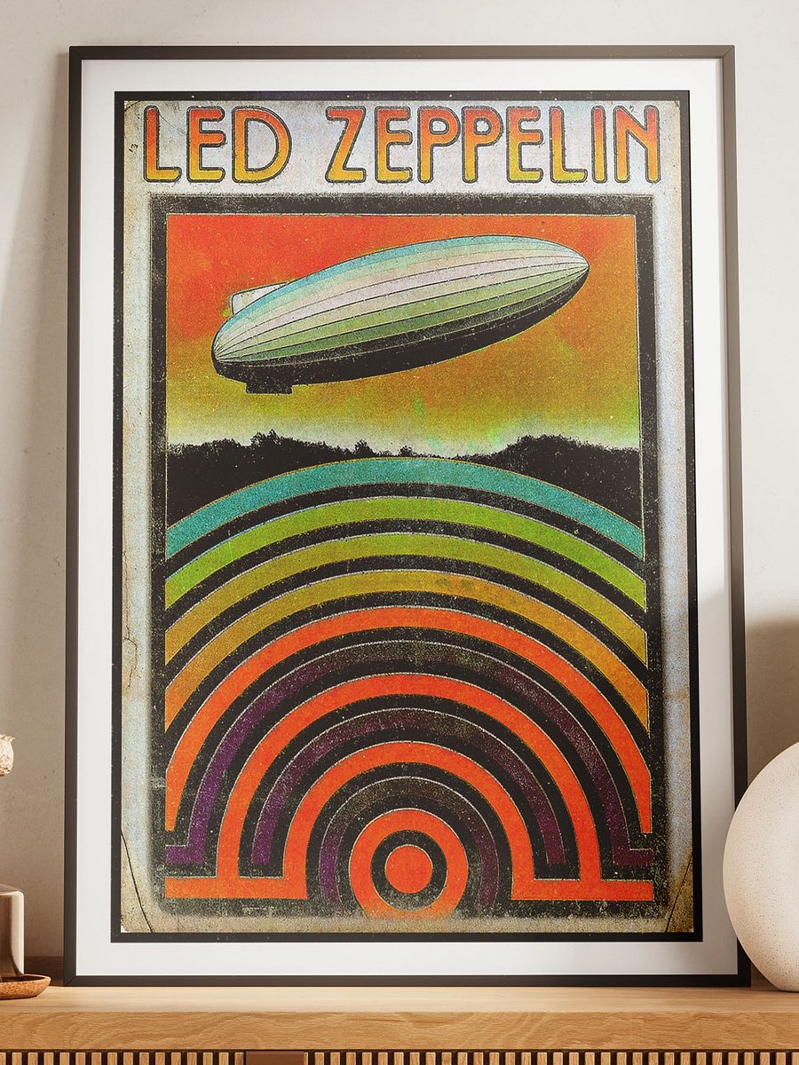 1970s Led Zeppelin Tribute Poster – Psychedelic Rock Art Print (Vintage Music, Iconic Concert Décor) product image (19)