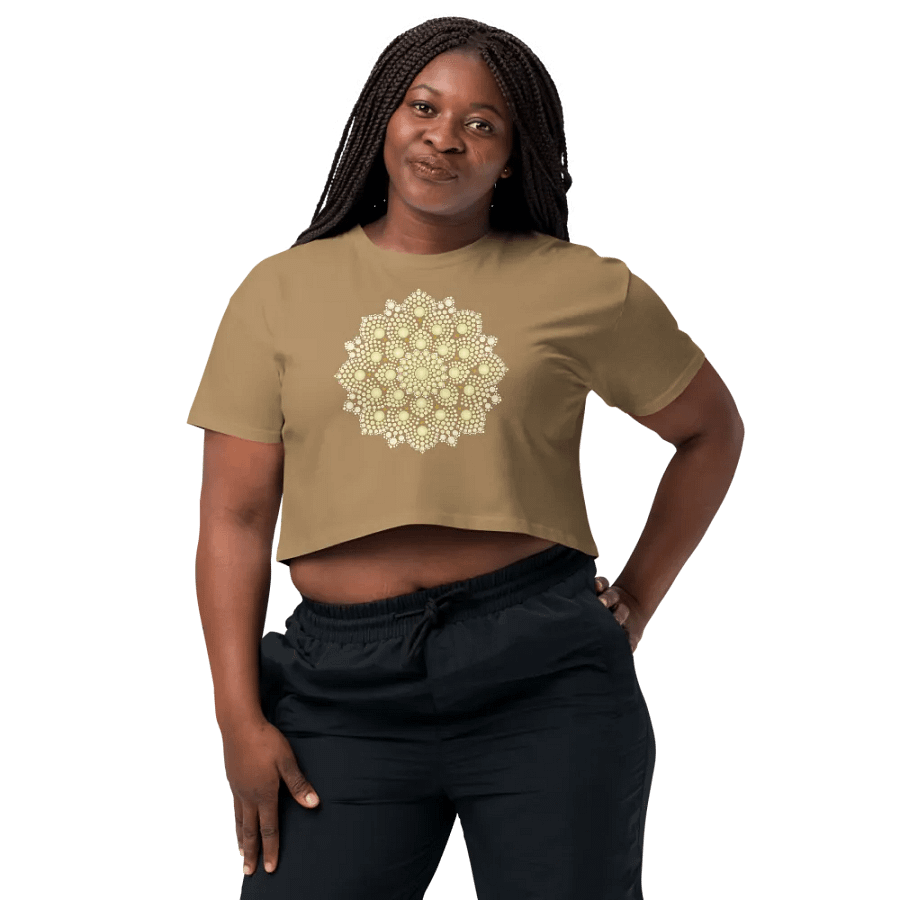Yellow Dot Mandala Women's Crop Top product image (1)