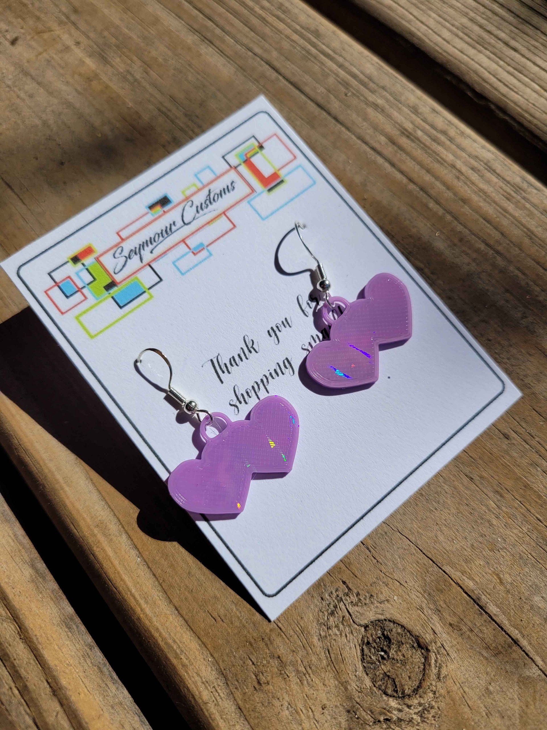 Holographic Valentine's day Earrings product image (1)