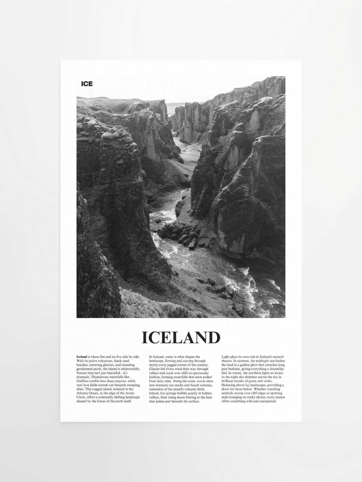 Iceland 02 Newspaper Poster product image (5)