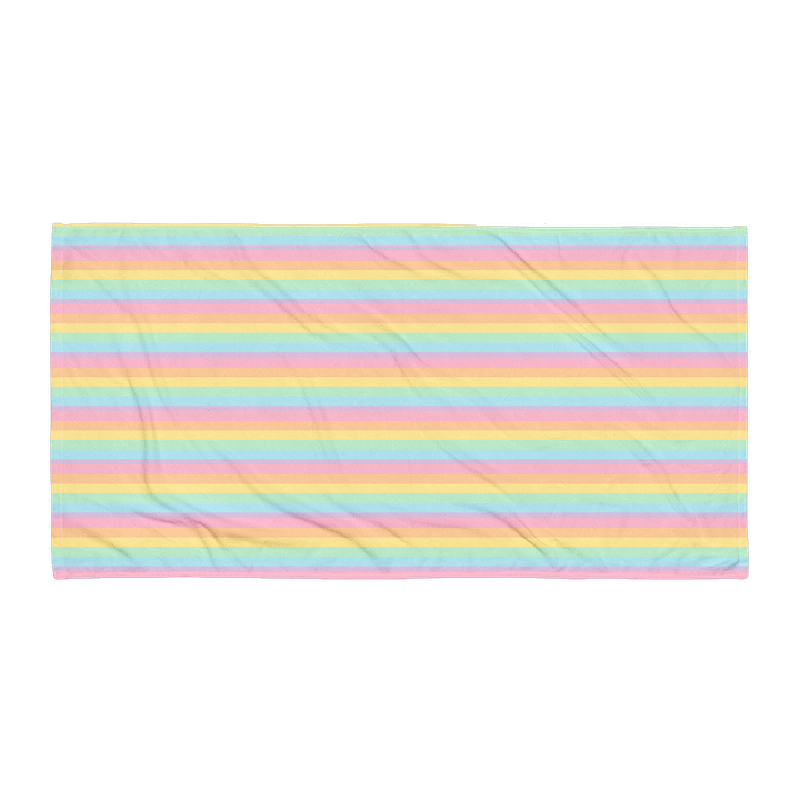 Pastel Pride Flag Towel – Soft LGBTQ+ Rainbow Stripes product image (1)