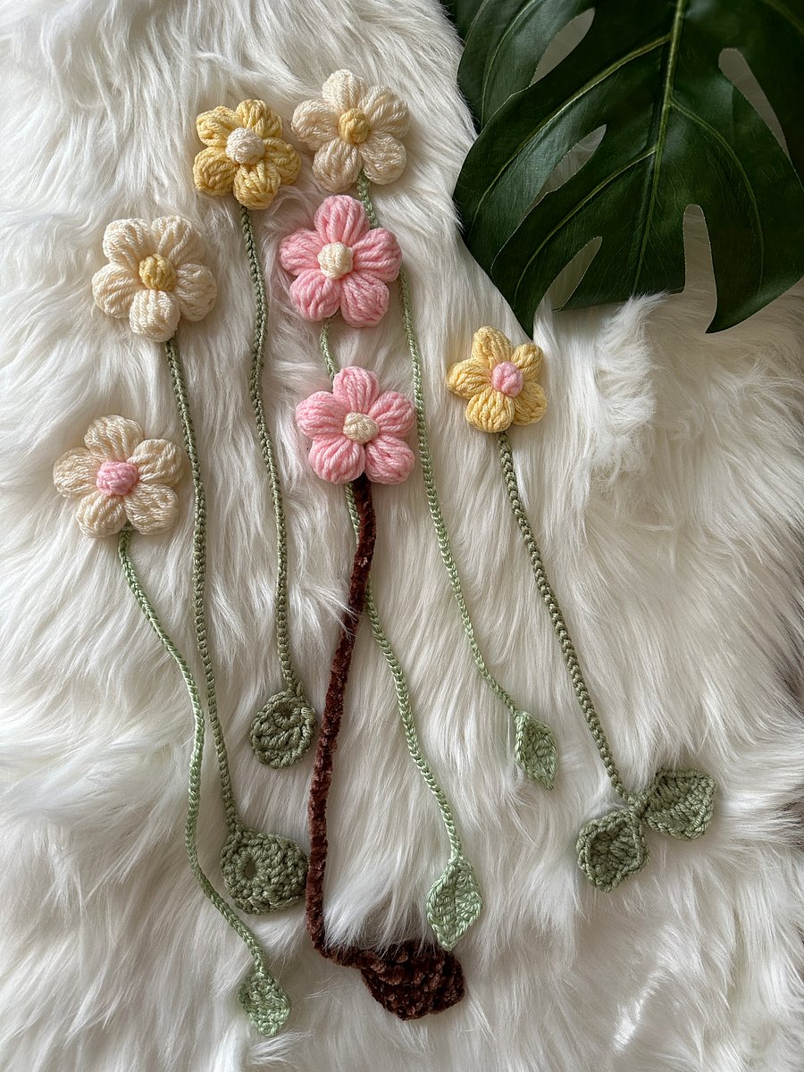 Puffy flower & leaf bookmarks product image (2)