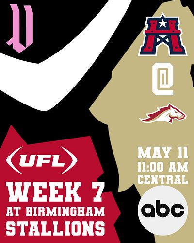 🚨ROUGHNECKS GAMEDAY🚨

The @uflroughnecks visit the @uflbrahmas 
11:00 AM CT Kickoff
Watch it on @abc