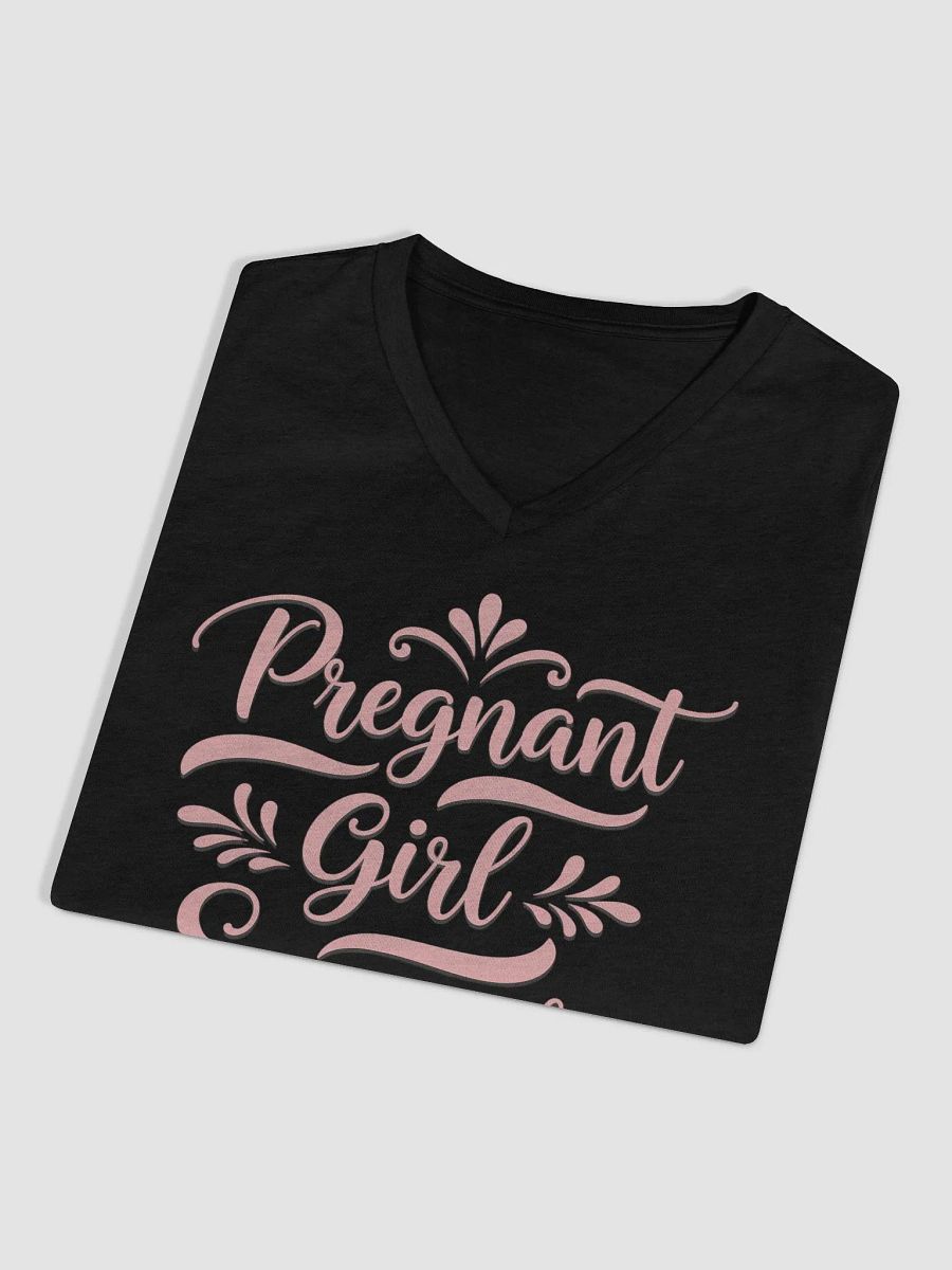 Pregnant Girl Summer - Cute Pregnancy Announcement V-neck Tee for Moms-to-Be product image (9)