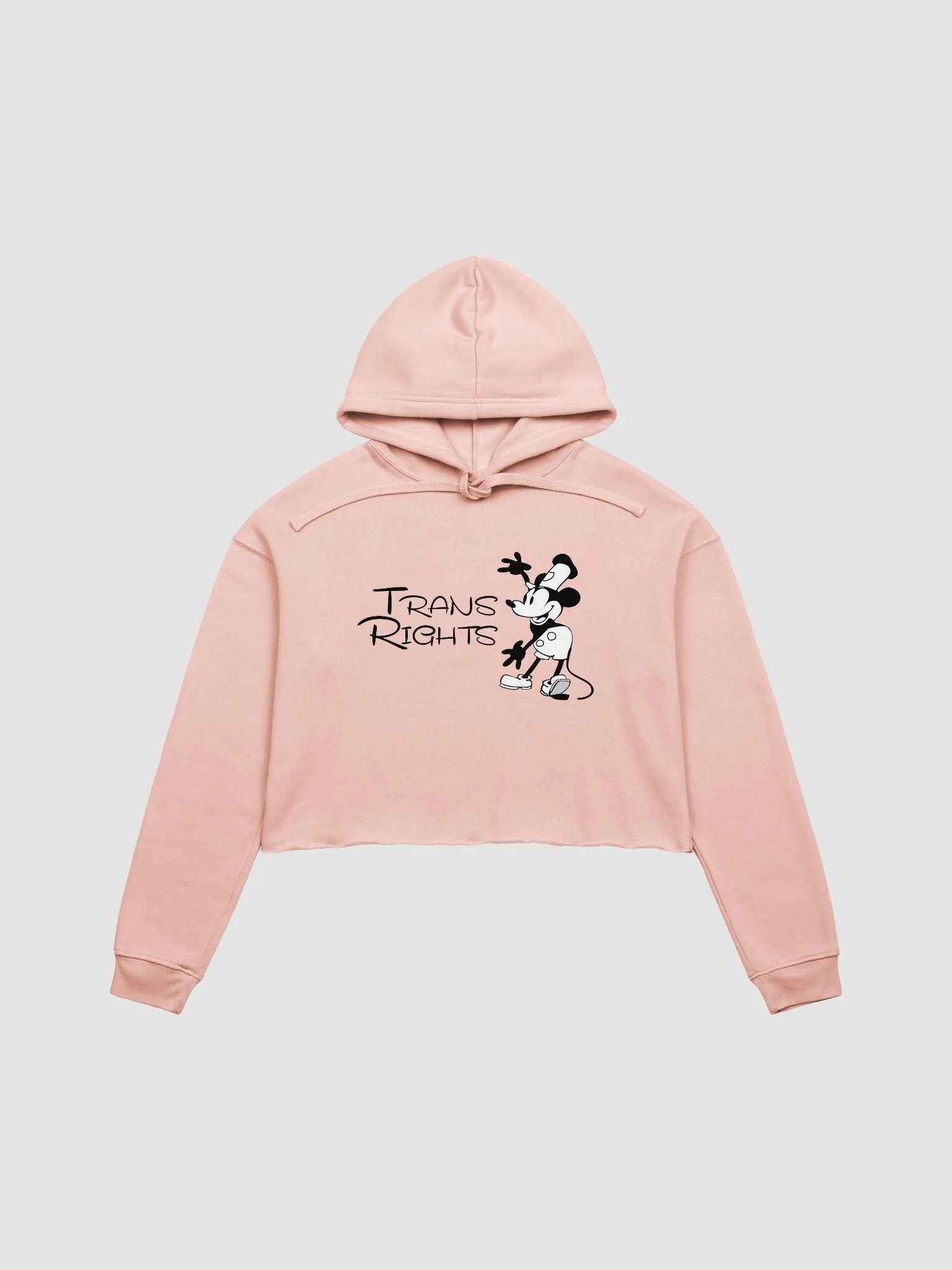 Steamboat Willie Trans Rights - crop hoody product image (1)
