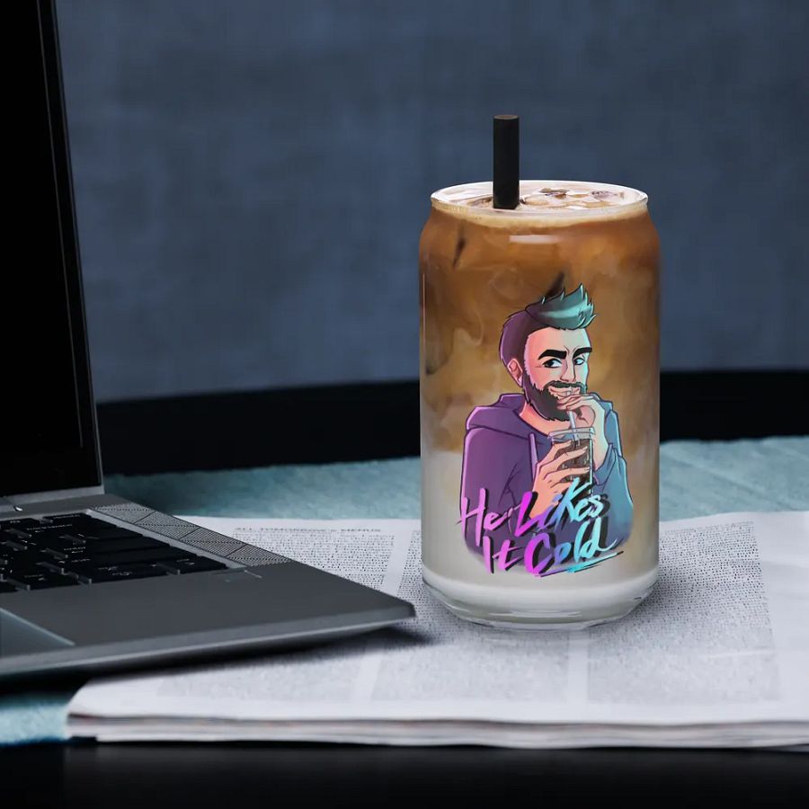He Likes It Cold Can Glass product image (1)