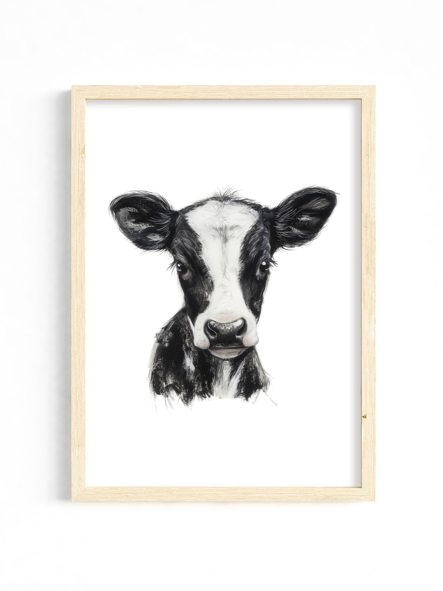 Cute Holstein Cow, Country Nursery Print product image (1)