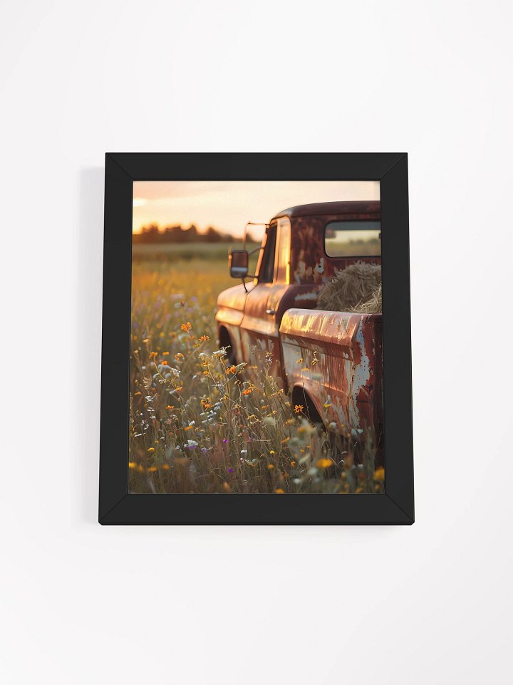 Golden Hour Rustic Truck Framed Poster product image (2)