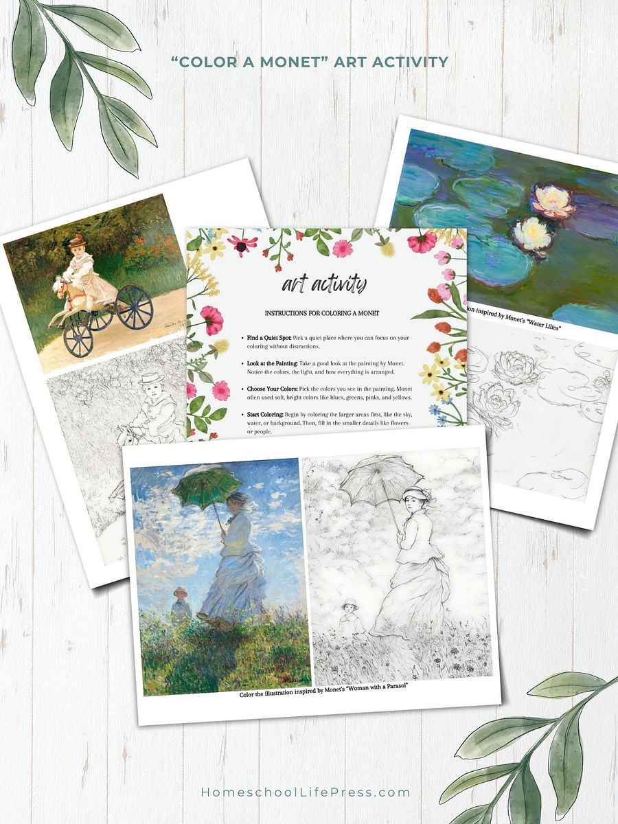 50 Page Printable Monet Artist Study product image (5)