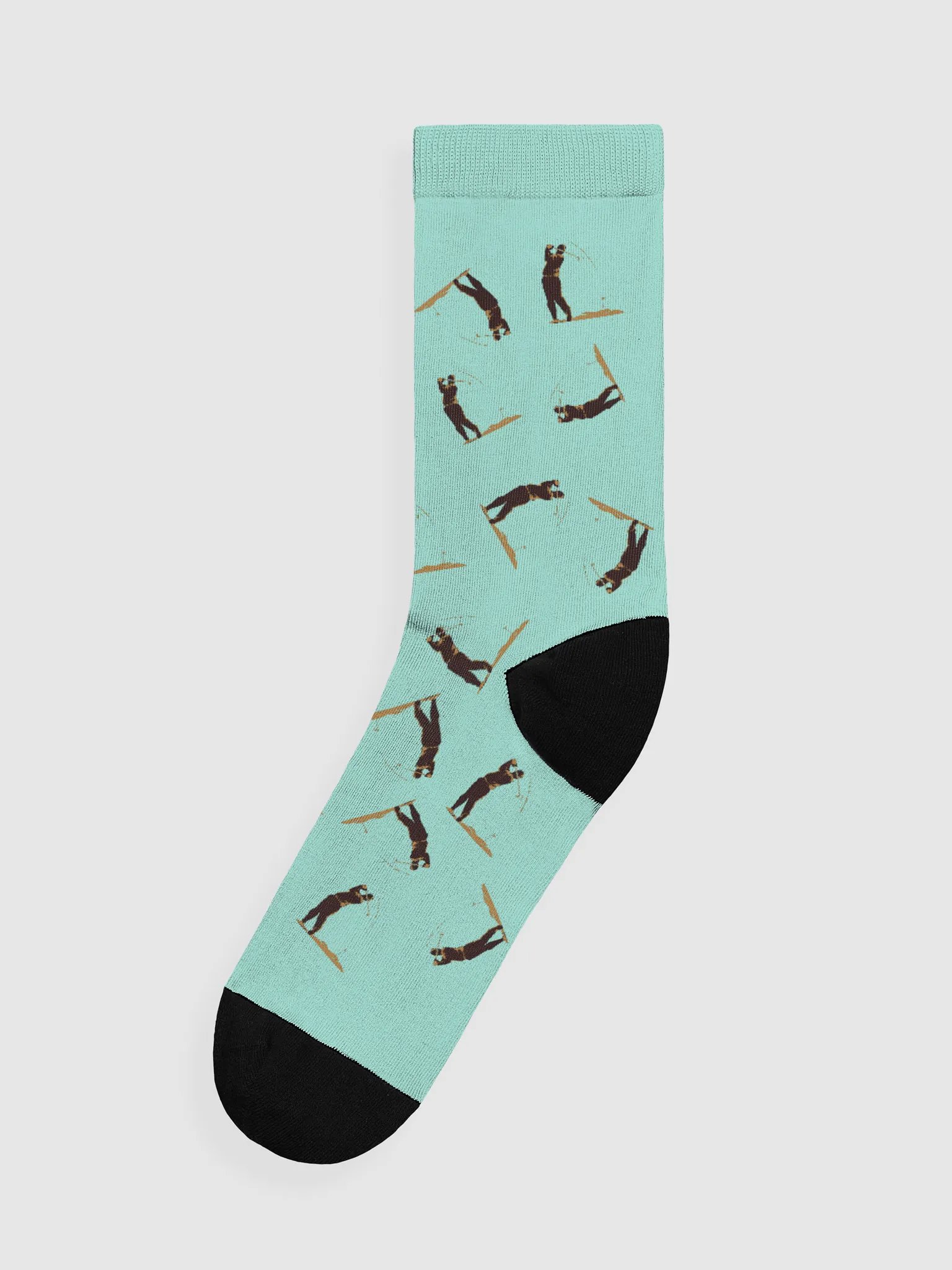 From the Drop Zone Splatter Mint Green Crew Socks product image (1)