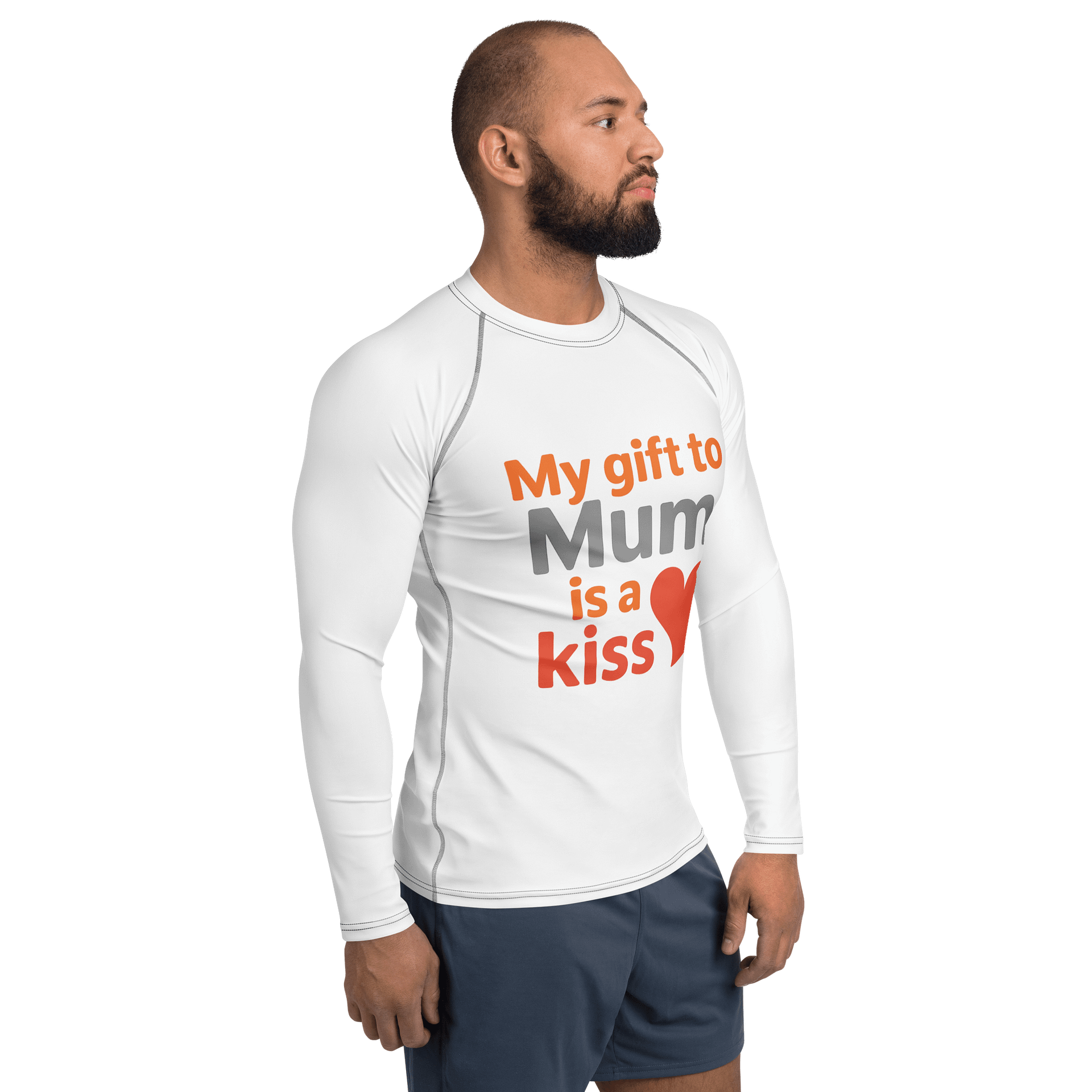 Heartfelt Men's Rash Guard: My Gift to Mum product image (4)