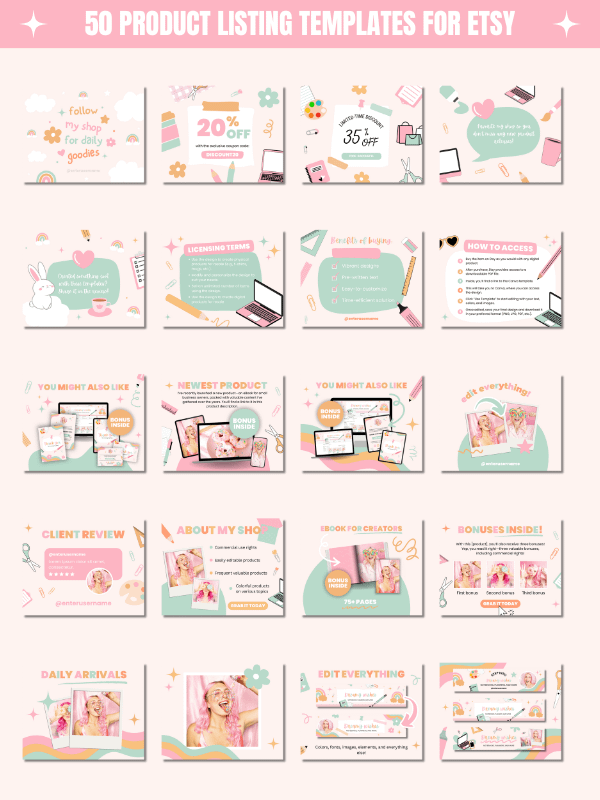 Whimsical MRR/PLR Branding Kit for Etsy product image (2)