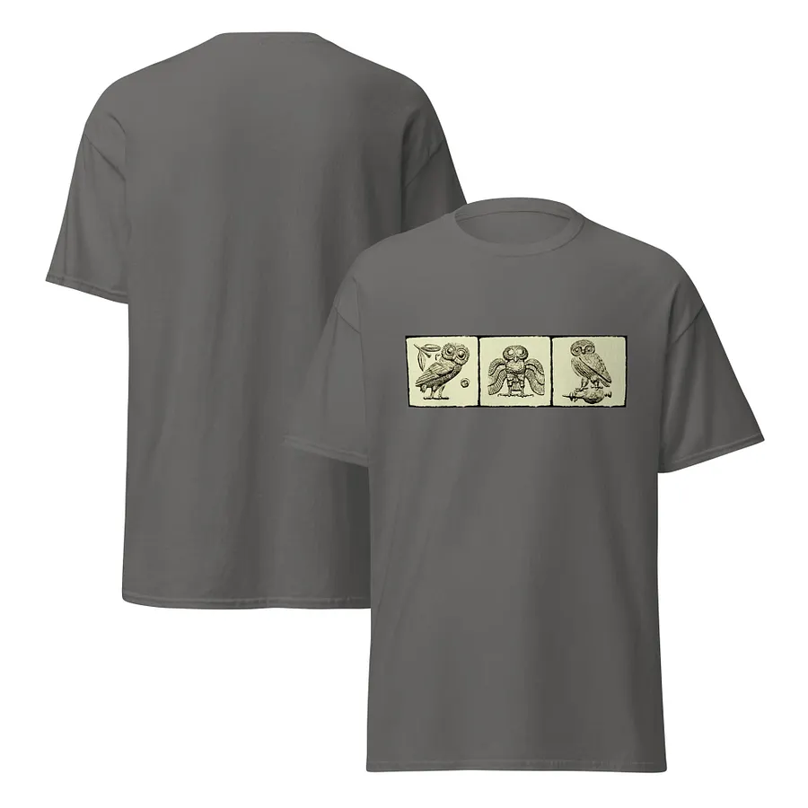 Athenian Owl Authentic Greek Tetradrachm Art 3rd Century BC, T-Shirt product image (2)