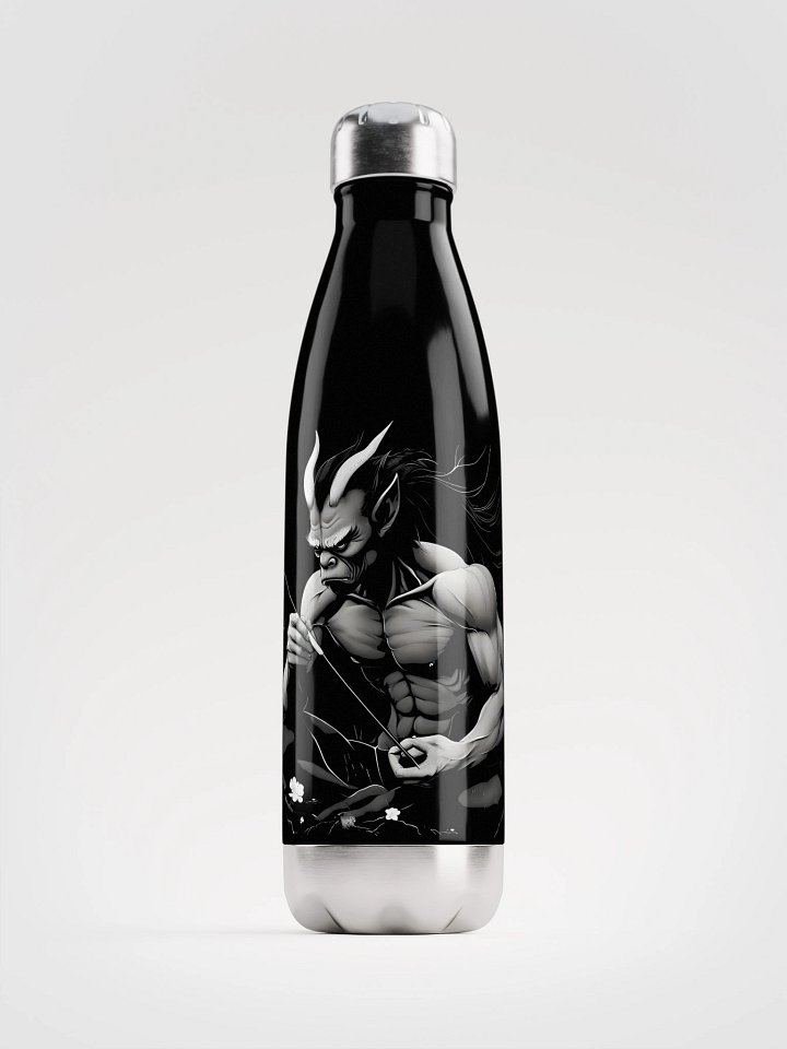 Intimidating Oni Demon Art - Japanese Mythology Illustration Stainless Steel Bottle product image (1)